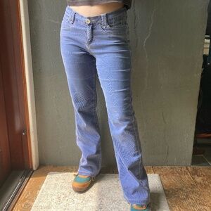 Christopher Blue Bootcut Corduroys, Retro Style, Stretch, Size 2/4
